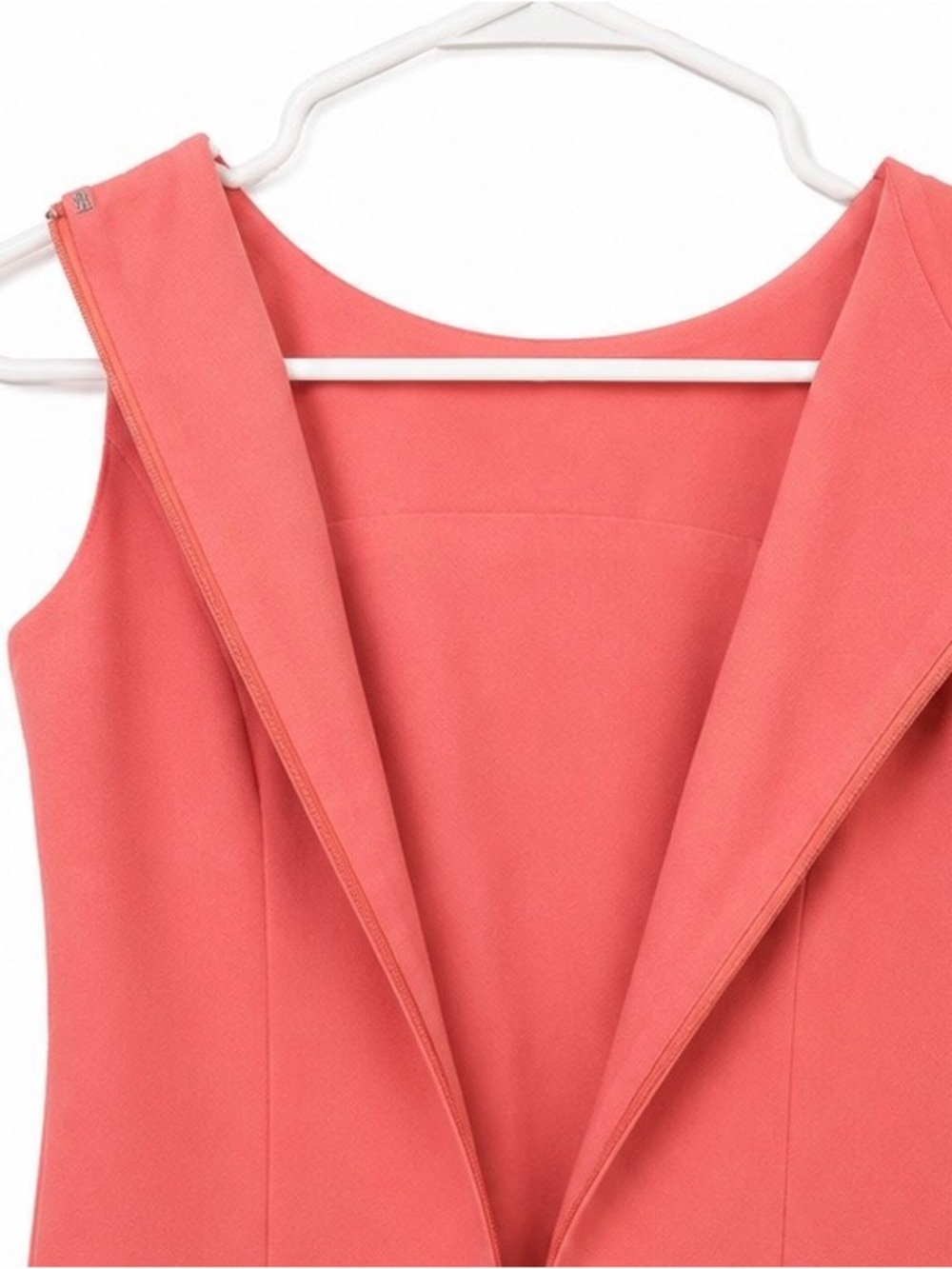 Handmade Vintage-Inspired Shift Dress - Coral/Salmon - Size Small - Picture 7 of 9